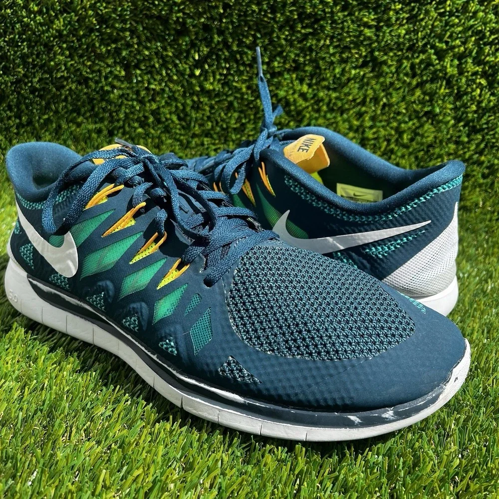 Nike Shoes Men Size 13 Free 5.0 Running Athletic Sneakers 642198-301 Teal